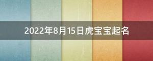 2022年8月15日虎宝宝起名 大气涵养的名字