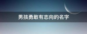 虎年男孩取名字大全：精选2022年男孩勇敢有志向的名字